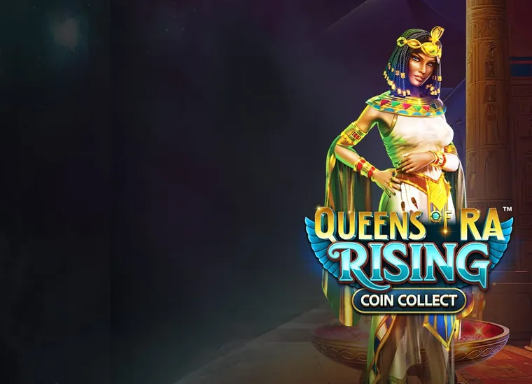 Queens of Ra Rising Coin Collect banner from the SpinAway lobby